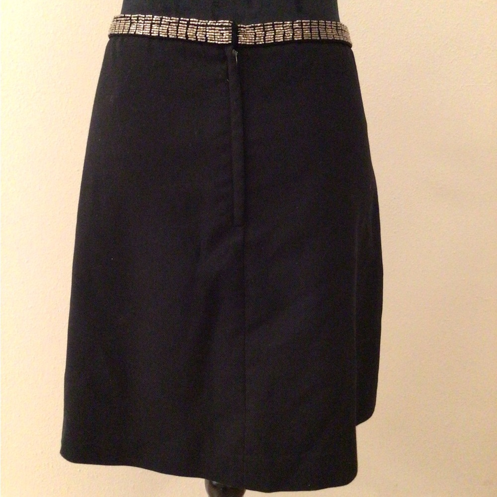 Elegant Black Skirt with Embellished Waist H&M size 12